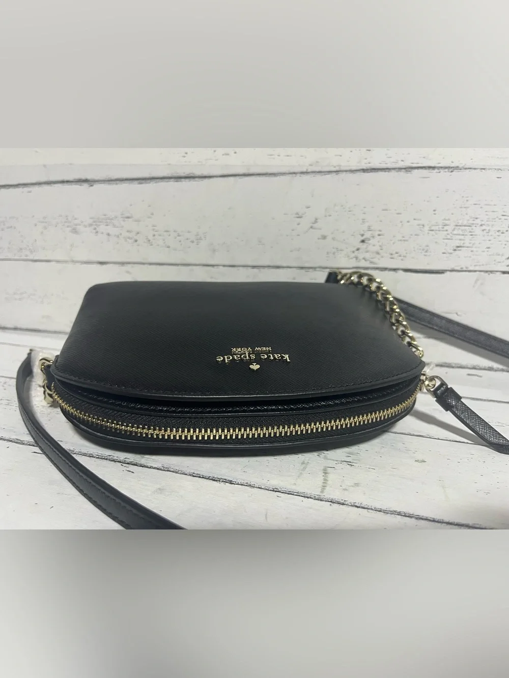Kate Spade Hilli Cameron Black Saffiano Leather Crossbody Bag K5994 NWT